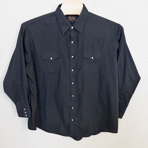 Plains Western Wear Pearl Snap Mens 2XL‎ Shirt - Picture 1 of 7